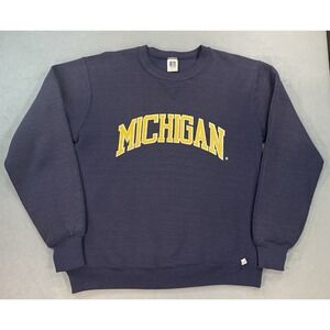 Vintage Russell Athletic University of Michigan Sweatshirt Sz M Made In USA 80s